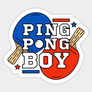 Ping Pong Boy - Sports Table Tennis Club for Boys Men Sticker